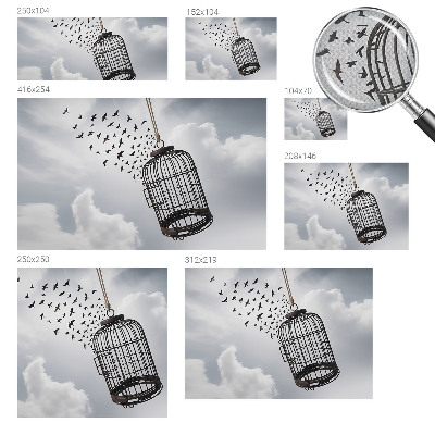 Foto behang voor de kinderkamer Vliegende vogels