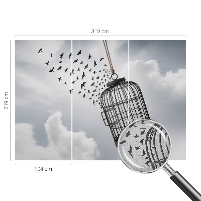 Foto behang voor de kinderkamer Vliegende vogels