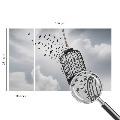 Foto behang voor de kinderkamer Vliegende vogels