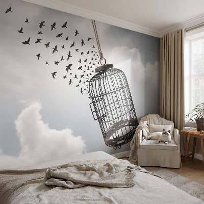 Foto behang voor de kinderkamer Vliegende vogels