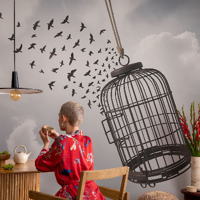 Foto behang voor de kinderkamer Vliegende vogels