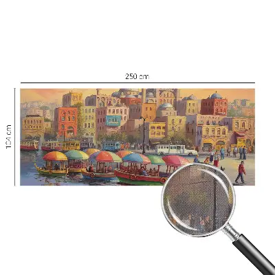 Fotobehang kinderkamer met een stedelijke kustscène