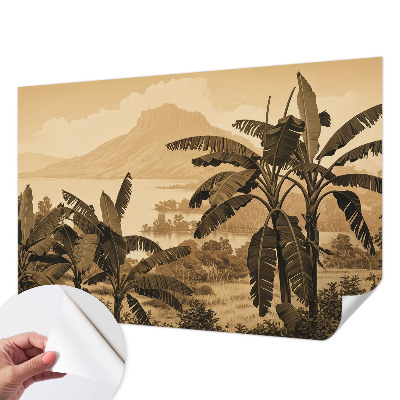 3D fotobehang met een tropisch panoramisch motief