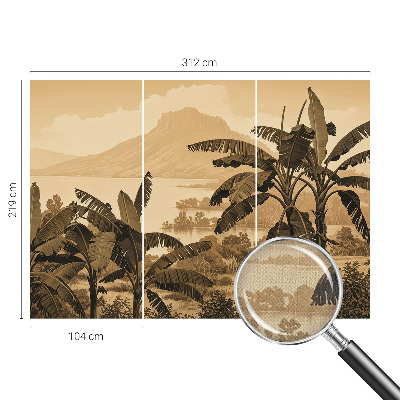3D fotobehang Tropisch panorama