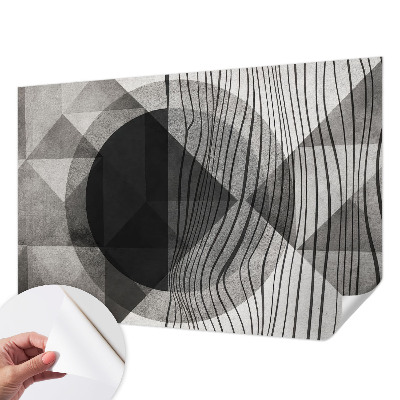 Fotobehang tienerkamer met abstracte vormen