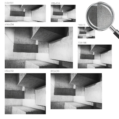 Fotobehang voor de kinderkamer met geometrische sculpturen als patroon