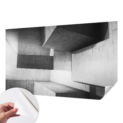 Fotobehang voor de kinderkamer met geometrische sculpturen als patroon