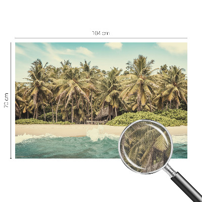 Zelfklevende behangsticker Tropisch strand