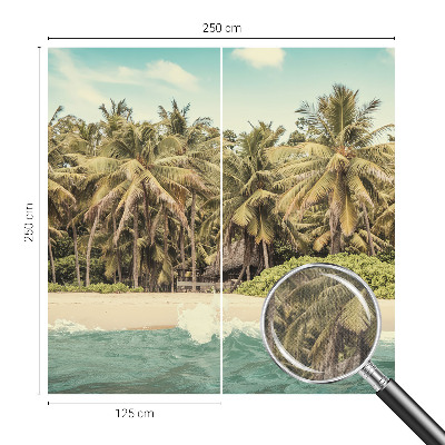 Zelfklevende behangsticker Tropisch strand