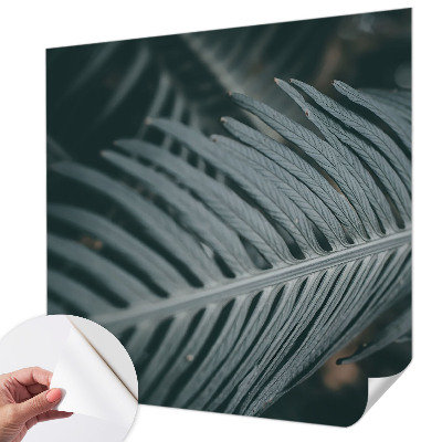 3D fotobehang met een motief van groene bladeren
