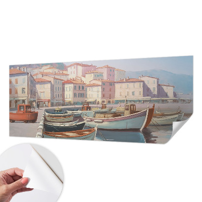 Foto behang voor de keuken Haven aan zee
