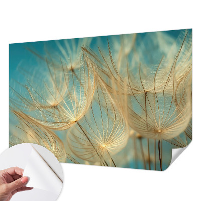 Zelfklevend fotobehang met een etherische paardenbloemenprint