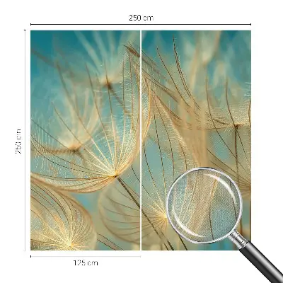 Zelfklevend fotobehang met een etherische paardenbloemenprint