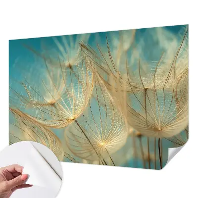 Zelfklevend fotobehang met een etherische paardenbloemenprint
