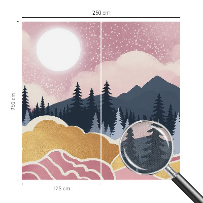 Fotobehang zelfklevend met roze zonsondergang als motief