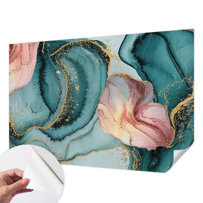 Fotobehang voor kinderkamer met een patroon van artistieke golven