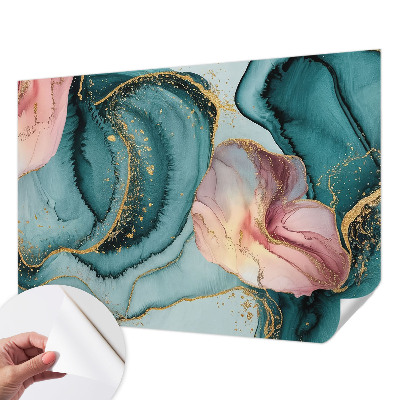 Fotobehang voor kinderkamer met een patroon van artistieke golven