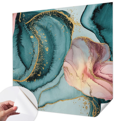 Fotobehang voor kinderkamer met een patroon van artistieke golven