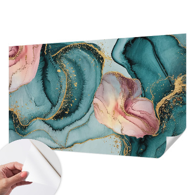 Fotobehang voor kinderkamer met een patroon van artistieke golven