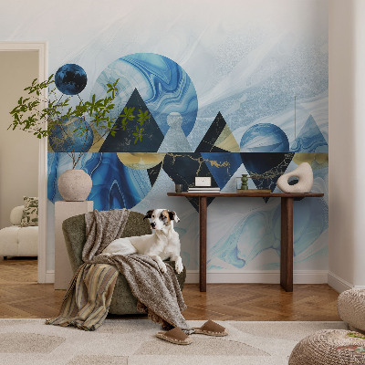 Foto behang voor de kinderkamer met een kosmisch elegant patroon
