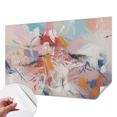 Foto behang voor de keuken met een harmonieuze abstracte print