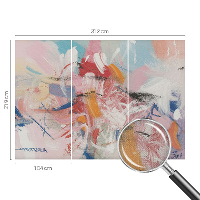 Foto behang voor de keuken met een harmonieuze abstracte print