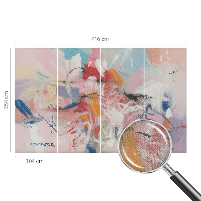 Foto behang voor de keuken met een harmonieuze abstracte print