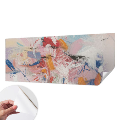 Foto behang voor de keuken met een harmonieuze abstracte print