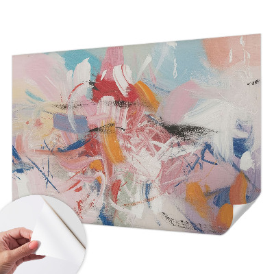Foto behang voor de keuken met een harmonieuze abstracte print