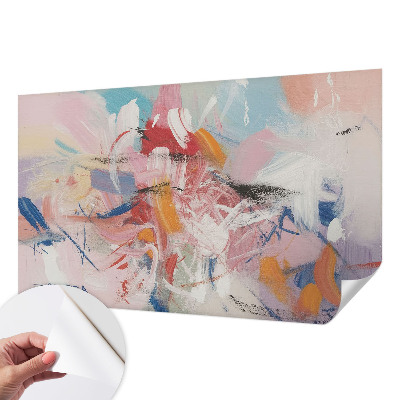 Foto behang voor de keuken met een harmonieuze abstracte print