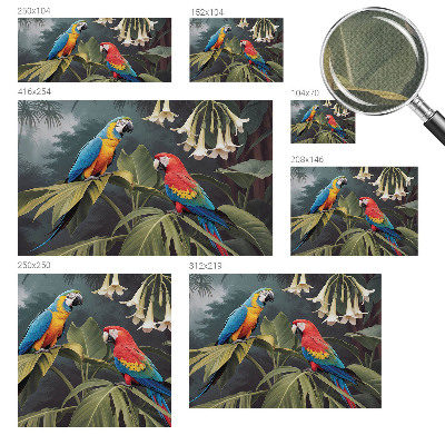 Fotobehang voor de kinderkamer Kleurrijke papegaaien