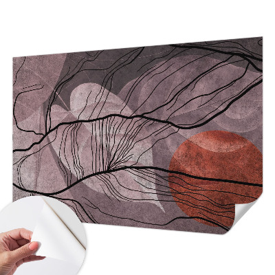 Fotobehang babykamer met een energetische abstractie als motief