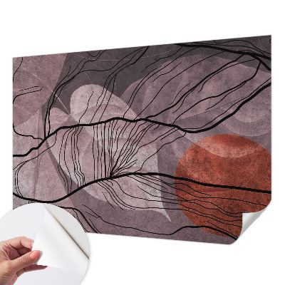 Fotobehang babykamer met een energetische abstractie als motief