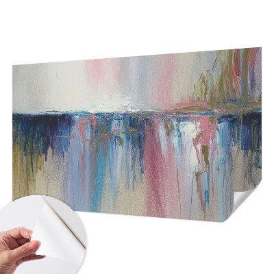 Fotobehang zelfklevend met een kleurrijke abstracte print
