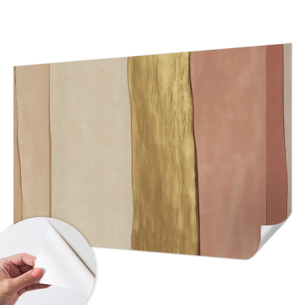Fotobehang tienerkamer met golvende strepen als decoratie