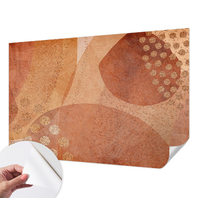 Fotobehang voor de kinderkamer met aardse composities als patroon