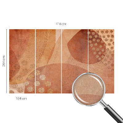 Fotobehang voor de kinderkamer met aardse composities als patroon