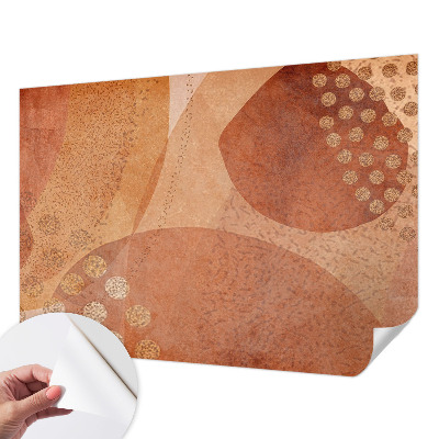 Fotobehang voor de kinderkamer met aardse composities als patroon