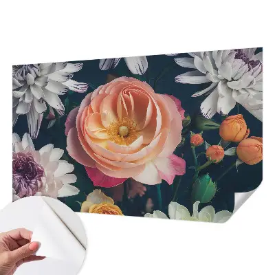Fotobehang kinderkamer met een bloemenmotief voor in de kinderkamer