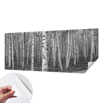 Fotobehang voor kinderkamer met een berkenbosmotief