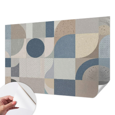 Fotobehang babykamer met een geometrisch mozaïekpatroon