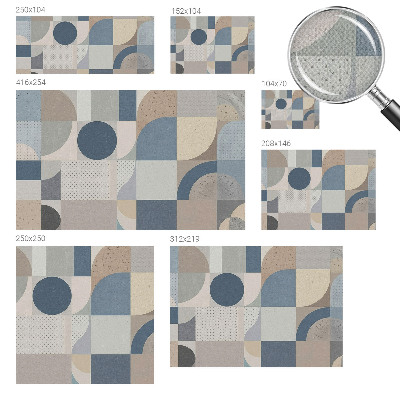 Fotobehang babykamer met een geometrisch mozaïekpatroon