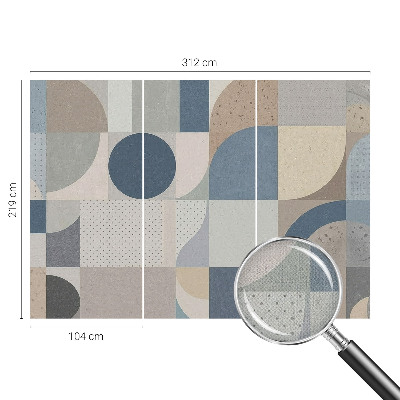 Fotobehang babykamer met een geometrisch mozaïekpatroon