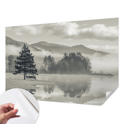 Foto behang voor de keuken met een romantisch landschap