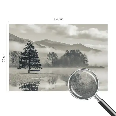 Foto behang voor de keuken met een romantisch landschap