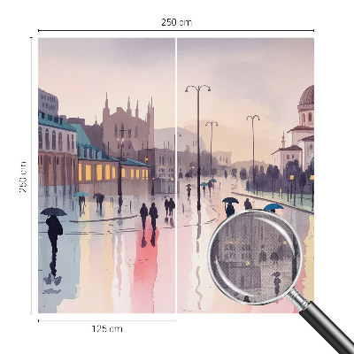 Fotobehang zelfklevend Een regenachtige wandeling