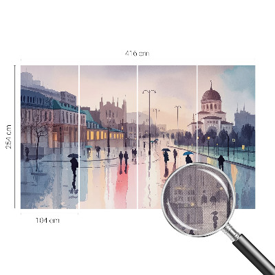 Fotobehang zelfklevend Een regenachtige wandeling