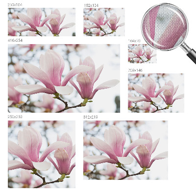Zelfklevend fotobehang op maat Magnolia bloemen