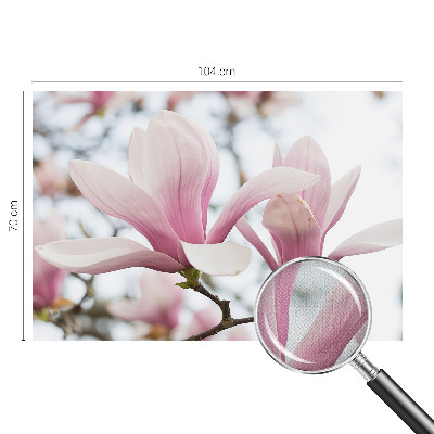 Zelfklevend fotobehang op maat Magnolia bloemen