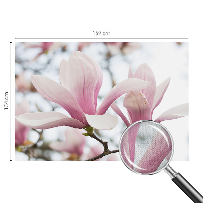 Zelfklevend fotobehang op maat Magnolia bloemen